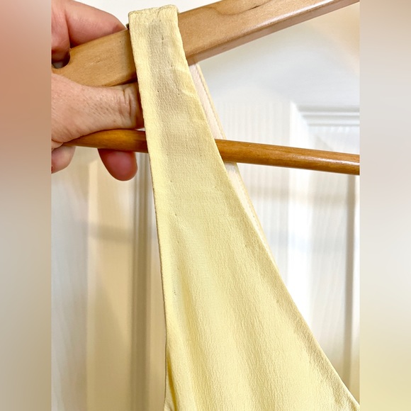 Aritzia Babaton Pale Yellow Silk Dress - Picture 8 of 9